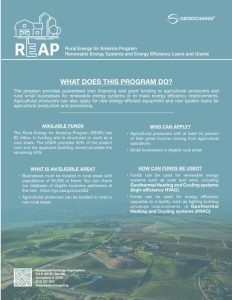 Rural Energy for America Program (REAP) Flier