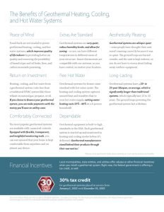 The Benefits of Geothermal Hating, Cooling, and Hot Waer Systems